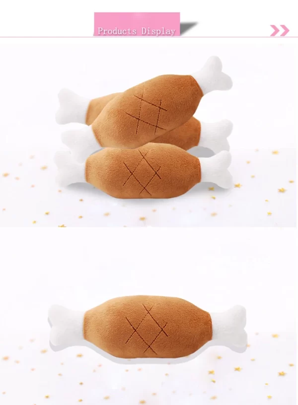 Cute Dog Toys Squeak Chew Chicken Leg Plush Interactive Toy For Cat Dog Accessories Pet Supplies Relieve Stress, Be Fun And Safe - Image 8