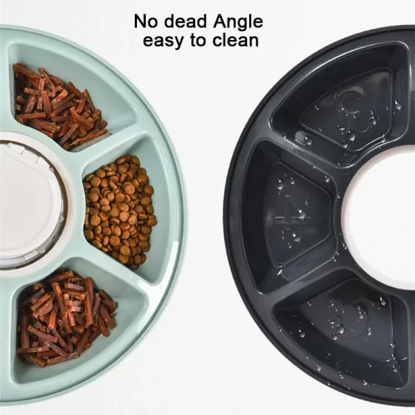 Pet Automatic Feeder Portion Control Digital Timer Detachable Dogs Cats Anti Slip 6 Meal Trays with Voice Recorder Dry Wet Food - Image 4