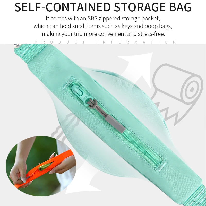 SMALL COMBINATION Lightweight Dog Leash for Small, Medium, Large Double Handle Dog Leash Puppy Pocket Designer running Pet Leash - Image 3