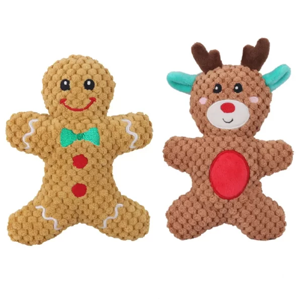 Plush Pet Christmas Dog Toys for Large Small Dogs Pet Products Dog Accessories Squeaky Chew Tooth Toy - Image 2