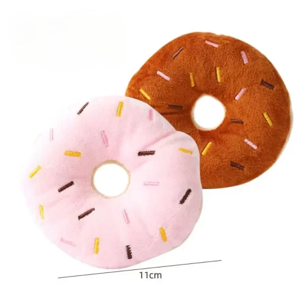 Soft Dog Donuts Plush Pet Dog Toys For Dogs Chew Toy Cute Puppy Squeaker Sound Toys Funny Puppy Small Medium Dog Interactive Toy - Image 3