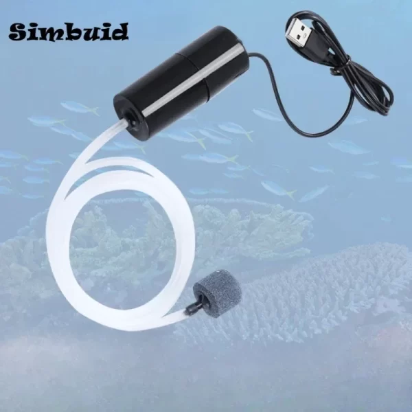 Aquarium Oxygen Air Pump USB Small Oxygenator for Fish Tank Silent Air Compressor Mini Aerator Portable Fish Tank Accessories - Image 2