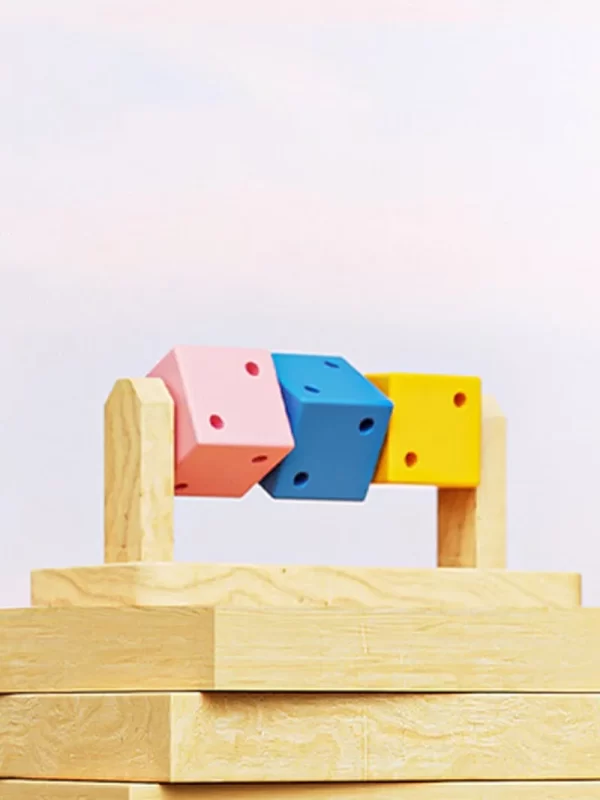 1pc Funny Colorful Wooden Rubik's Cube-shaped Interactive Chewing Toy for Small Pet Birds Parrots Hamsters Boredom Relief Toys - Image 13