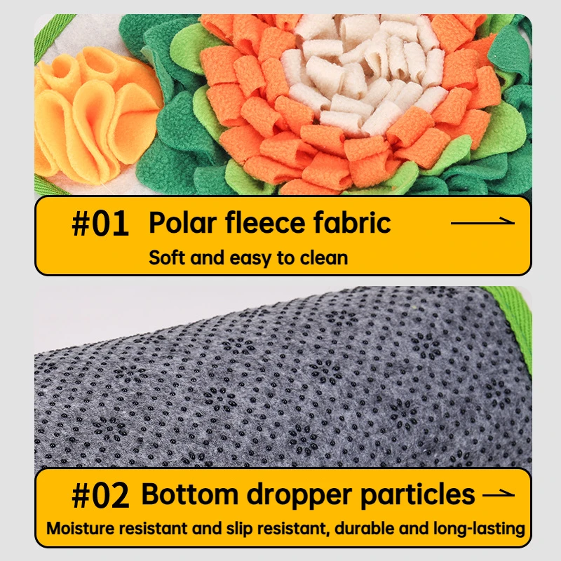 Pet Sniffing Mat Rabbit Feeding Mat Hamster Sniffing Training Toy Foraging Blanket Emotional Relief Slow Eating Pad - Image 8