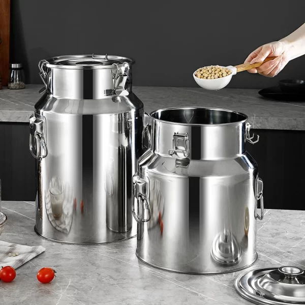 Rice storage container, flour, sugar, grains, pet dog and cat food storage container