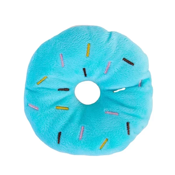 Soft Dog Donuts Plush Pet Dog Toys For Dogs Chew Toy Cute Puppy Squeaker Sound Toys Funny Puppy Small Medium Dog Interactive Toy - Image 4