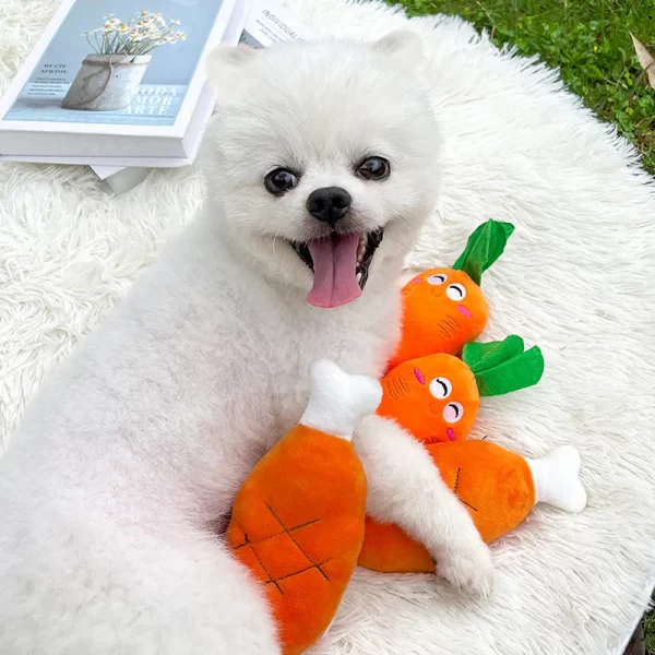Cute Dog Toys Squeak Chew Chicken Leg Plush Interactive Toy For Cat Dog Accessories Pet Supplies Relieve Stress, Be Fun And Safe - Image 2