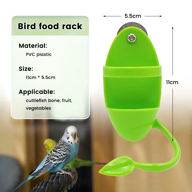 Bird Cuttlebone Holder Parrot Feeder Hanging Veggie Fruit Cup Accessories for Cockatiel Budgies Durable Non Toxic Easy Clean Bir - Image 2
