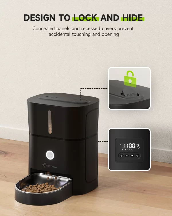 APETDOLA Automatic Cat Feeder Pet Smart Cat Food Dispenser Remote Control WiFi Button Timed Feeders For Cats Dog Accessories - Image 5