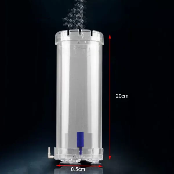 Transparent New Aquarium Filter Fish Tank Fluidized Moving Bed Filter Bubble Bio Filter Media With Air Stone And Sponge Filter - Image 3