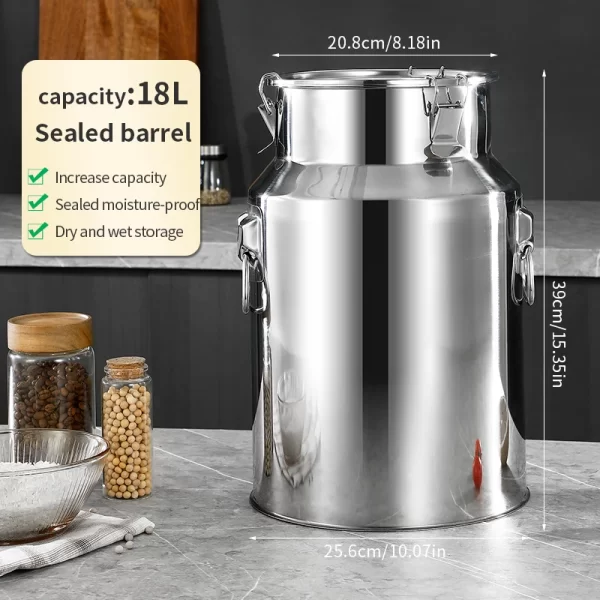 Rice storage container, flour, sugar, grains, pet dog and cat food storage container - Image 8