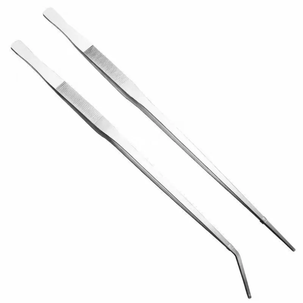 27/38/48cm Aquarium Plant Tweezers Multifuctional Stainless Steel Elbow Tweezers Fish Tank Aquascape Tools Aquarium Feeding Tong - Image 6