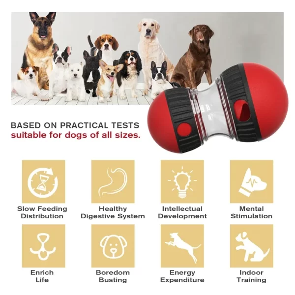 Dog Toys Increase Intelligence Elliptical Track Rolling Ball Leaky Food Develop Good Habits Sturdy Durable Interactive Pet Toys - Image 2