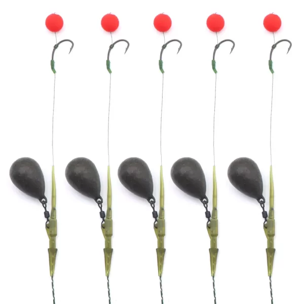 10 Set Carp Fishing Accessories Helicopter Hair Rig Tackle Kit Anti-tangle Sleeve QC Fishing Swivel Lead Clip For Fishing Tool - Image 5