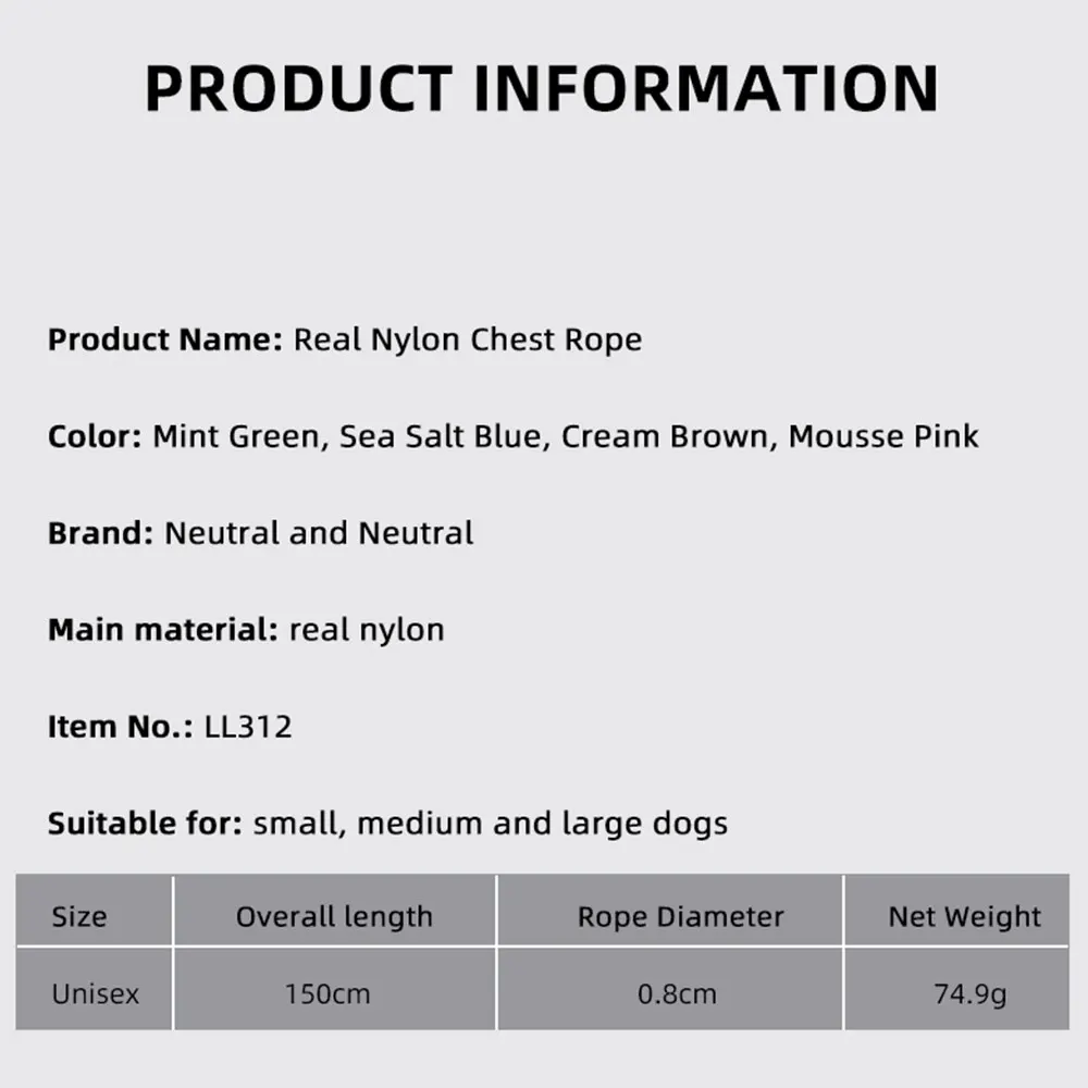 For Large and medium small Dogs leashes Pet Nylon Walking dog Traction rope Adjustable Macaron color Explosion proof Slip Rope - Image 5