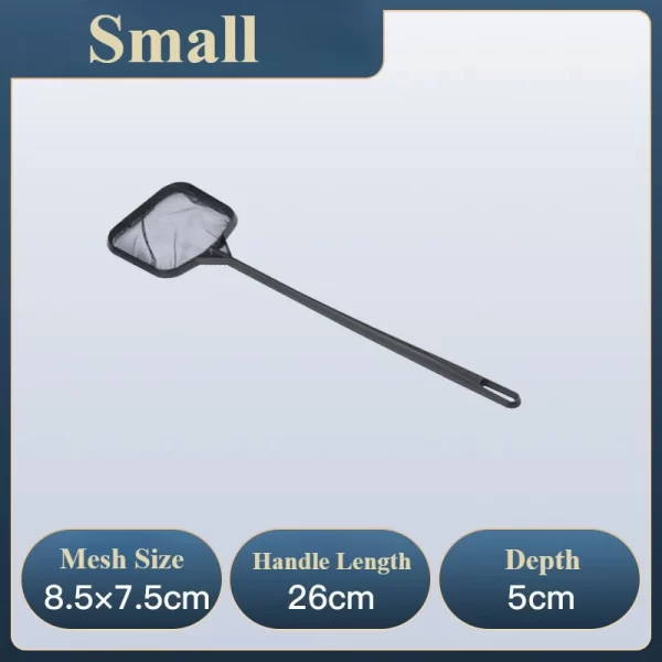 Portable Fish Net Long Handle Square Aquarium Accessories Aquarium Net Fishing Net Spoon Net High Quality Fish Tank Net 3 Sizes - Image 7