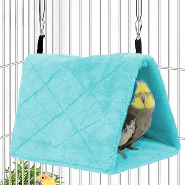 Winter Pet Bird Parrot Cages Warm Plush Hammock Hut Tent Bed Hanging Cave for Sleeping and Hatching Bird Accessories - Image 2