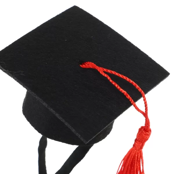 Mini Graduation Cap Small Pets Black Photo Prop Hat Pet Cosplay Costume Dog Accessories Lightweight Safe Material Washable - Image 2