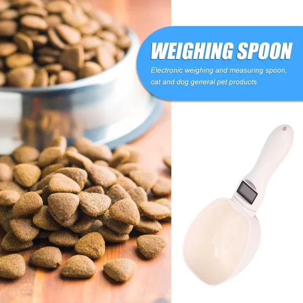 Electronic measuring tool for dog and cat, food bowl measuring spoon, digital display, weight scale - Image 2