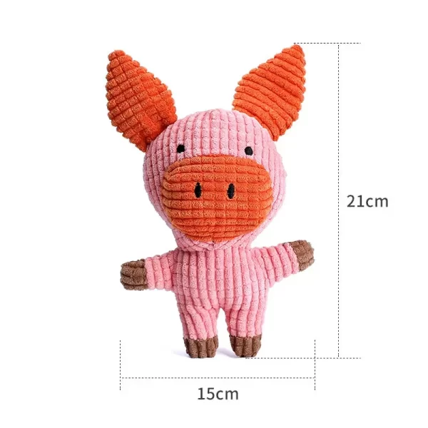 Pet Dog Cat Cute Plush Toys Squeak Pet Cow Rabbit Animal Plush Toy Dog Chew Squeaky Whistling Involved Squirrel Dog Toys - Image 4