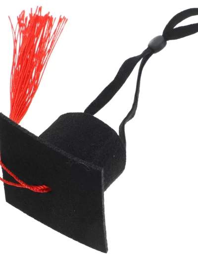 Mini Graduation Cap Small Pets Black Photo Prop Hat Pet Cosplay Costume Dog Accessories Lightweight Safe Material Washable