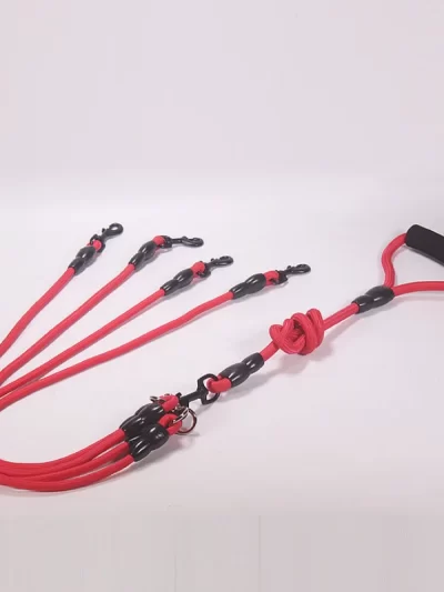 3 Way Dog Leashes for Walking 2/3/4 Dogs Pets Nylon Braided Rope No Tangle Dog Leashes for Small Dogs Dual Three Dogs Leash