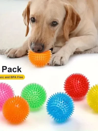 6pcs Ultimate pet Dog Toy Set Interactive Squeaky Balls for Dental Hygiene Training Safe BPA Free Ideal for Small Medium Puppy