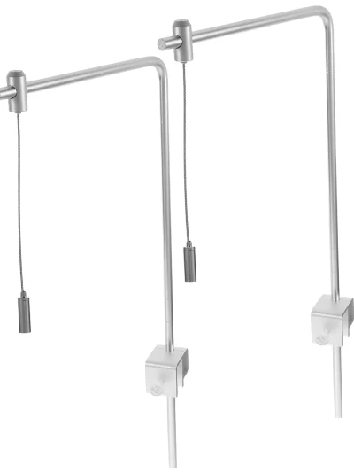 2 Pcs Aquarium Stand Riser Mount Fish Tank Lamp Holder Light Bar Aluminum Alloy for Rimless Tanks Silver