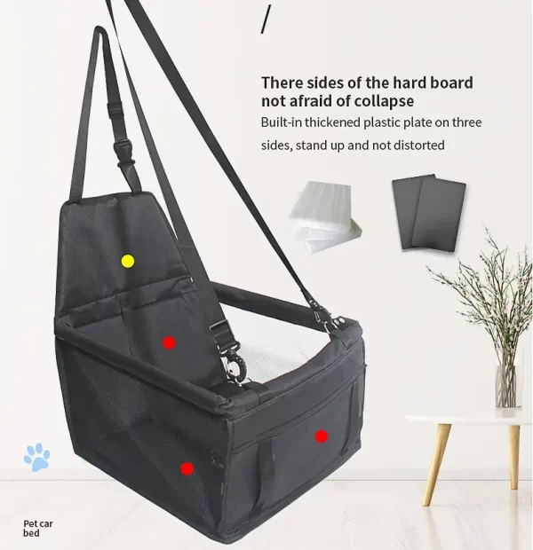 Pet Car Bed Carrier Safety Seat Bag Waterproof Basket Folding Hammock Carriers Bag For Cat Dogs Safety Travelling Mesh Bags Pad - Image 7