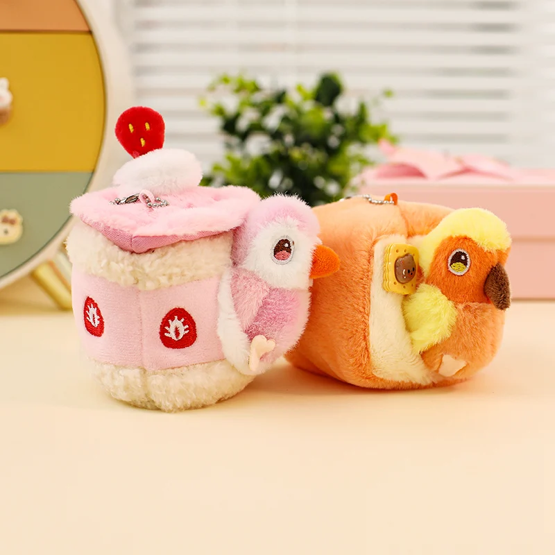 12cm Kawaii Bird Plush Toys Mini Artificial Bird Pendants Cute Lifelike A hanger with A Bird's Nest for kids Birthday Xmas Gifts - Image 11