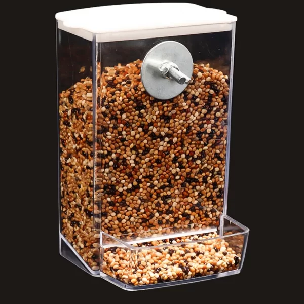 Large Capacity Bird Feeder Box Anti-Splash Bird Food Dispenser Durable Parrot Feeding Box for Small Medium Birds - Image 10