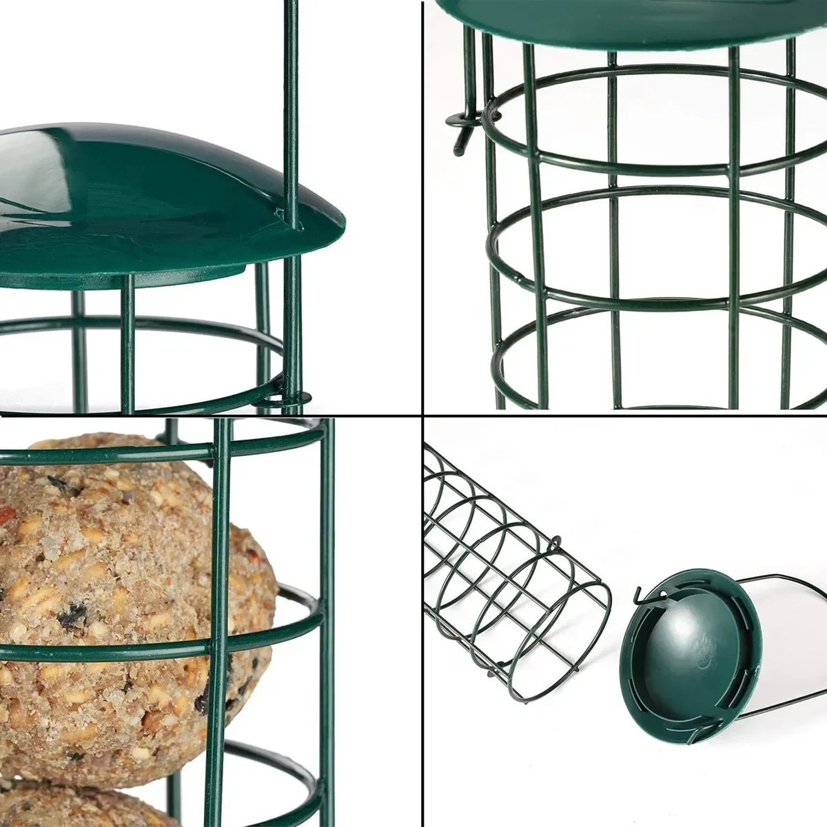 1pc Birds Grease Ball Holder Feeder Park Garden Pet Bird Supplies Iron Bird Feeder Outdoor Mesh Feeding Portable Wild Hanging - Image 3