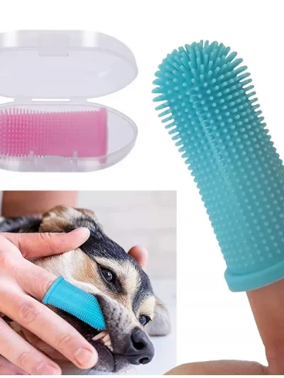 Dog Super Soft  pet Finger Toothbrush Teeth Cleaning Breath Care Nontoxic Silicone Tooth Brush Cat dog toothbrush pet products