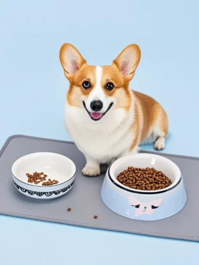 Silicone Pet Food Mat With High Lips - Waterproof & Non - Stick Feeding Pad For Dogs & Cats - Anti - Spill Feeder Tray Placemat