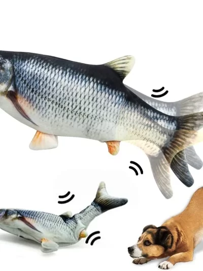 Cat Dog Toy Fish USB Charging Electric Floppy Simulation Fish Interactive Training Teeth Grinding Pet Chew Toys