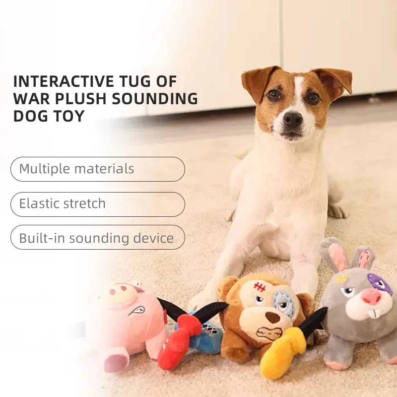 GiGwi Newest Pet Toys Cute Boxer Panda Series Sound Paper Molar Teeth Sounding Plush Washable Toy for Small Dog Puppy Pets Toy - Image 2