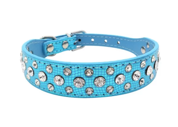 Pet collars for small dogs, pet collars, rhinestone PU collars for cats and dogs, adjustable to prevent pets from being lost - Image 21