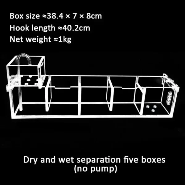Fish Tank External Filter Box Acrylic Filters 3 In 1 Dry and Wet Separation Small Silent External Suspend Aquariums Drip Box - Image 7