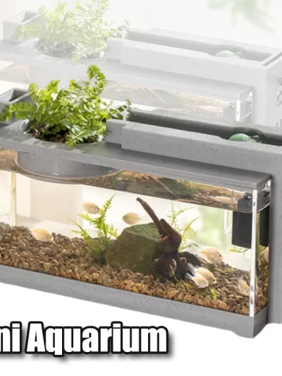 Small Aquarium Fish Tank Built-in Oxygen Bar Silent Filter Flowing Water Circulation Office Desktop Micro Landscape Ornaments