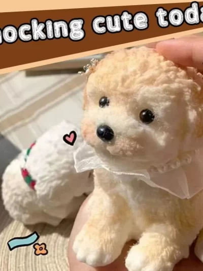 Teddy Dog Squishy Toys Soft Squeeze Puppy Anxiety Stress Relief Sensory Fidget Toy Decompressing Pinching Dog
