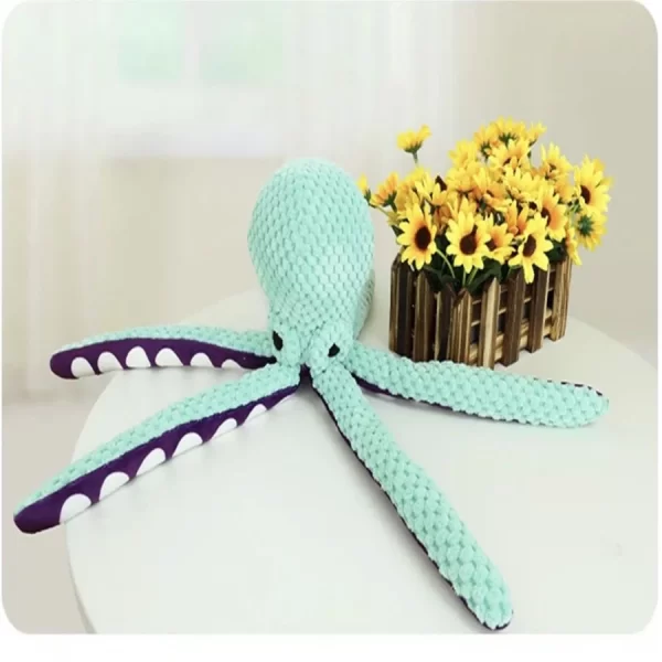 Dog pet plush octopus toy interactive sound anti-demolition home large and small dog boredom companion toy - Image 4