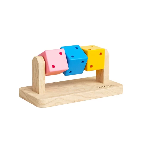 1pc Funny Colorful Wooden Rubik's Cube-shaped Interactive Chewing Toy for Small Pet Birds Parrots Hamsters Boredom Relief Toys - Image 6