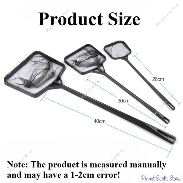 Portable Fish Net Long Handle Square Aquarium Accessories Aquarium Net Fishing Net Spoon Net High Quality Fish Tank Net 3 Sizes - Image 3