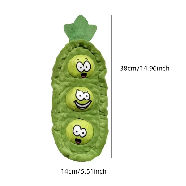 Pet Dog Snack Hiding Toys Relieve Boredom Interactive Doll  Pea Pods Sets Throwing Chasing Plush Toy Slow Food Smelling Pet Ball - Image 2