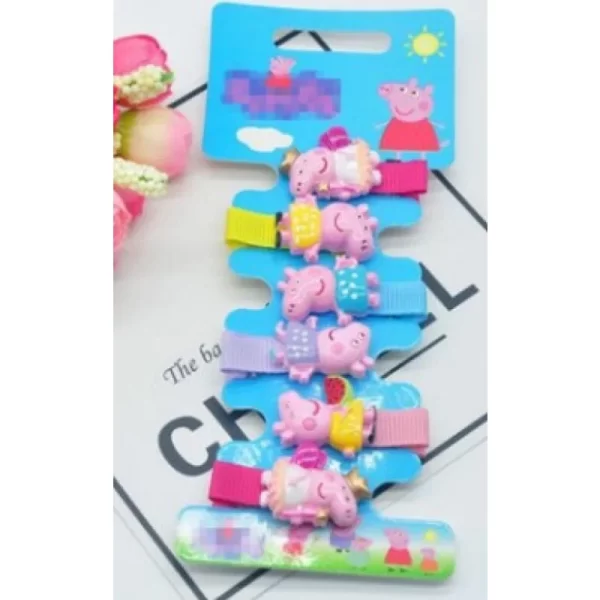 Peppa Pig Hairpins Hair Rope Children Kawaii Peppa Pig George Hairpins Hair Rope Bb Clip Girls Peppa Pig Accessories Students - Image 5