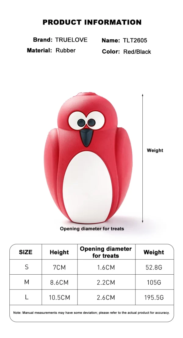 Truelove-pet food dispenser toy for dogs, rubber interactive chew toy, waterproof design that leaks food, TLT2605 - Image 10
