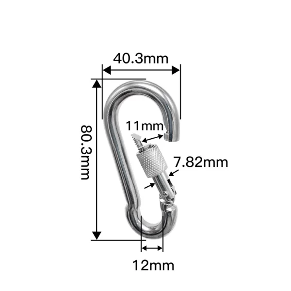 304 Stainless Steel Carabiners - Heavy Duty, Durable & Rust-Free Clips for Gym, Swing, Dog Leashes, Hammocks, Keychains - Image 15