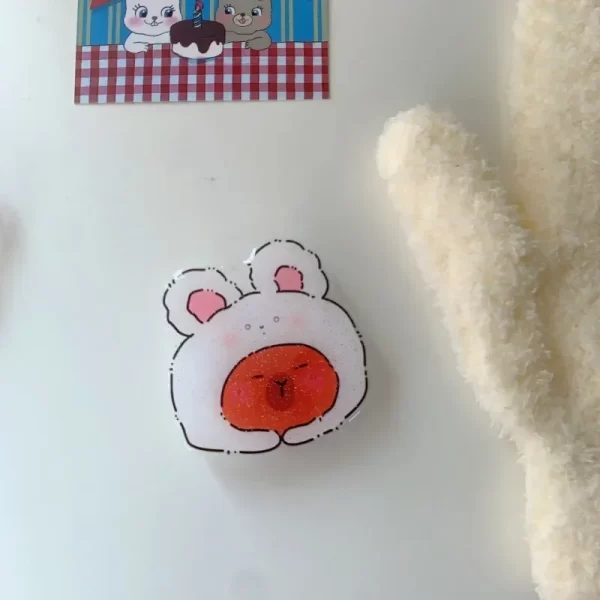 Cartoon Animal Mobile Phone Airbag Holder Suitable for Any Mobile Phone Trend Hot Model Capybara Phone Grip Phone Accessories - Image 8