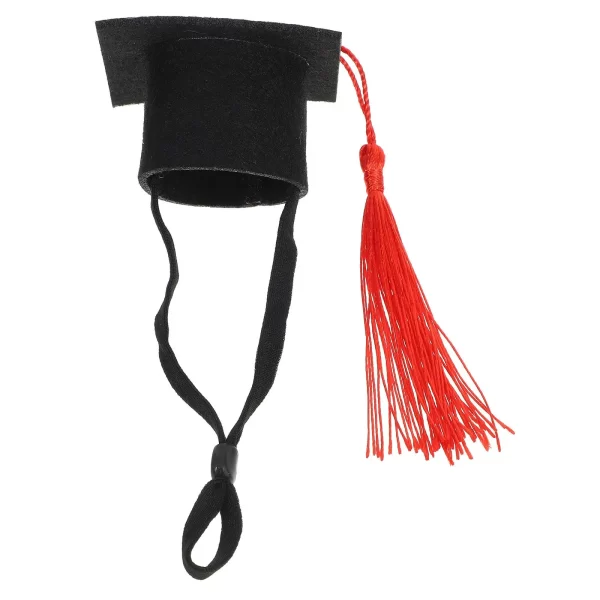 Mini Graduation Cap Small Pets Black Photo Prop Hat Pet Cosplay Costume Dog Accessories Lightweight Safe Material Washable - Image 6