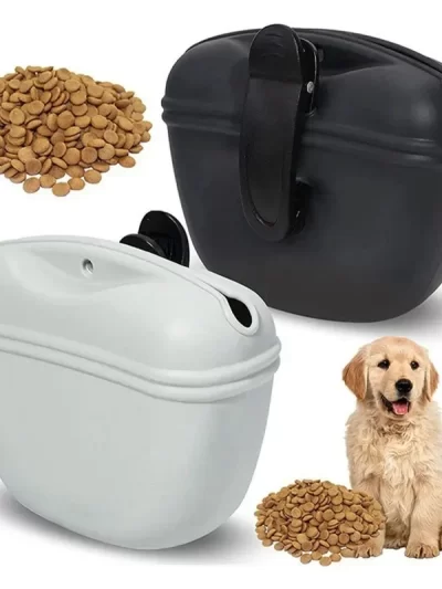 Silicone Dog Treat Bag Outdoor Feeder Puppy Snack Pouch Food Reward Storage Bag Pet Supplies Pet Portable Dog Training Waist Bag